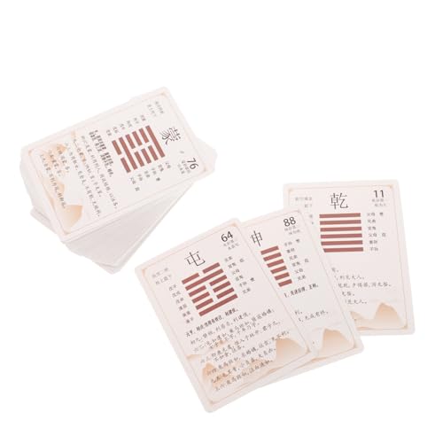Milisten 64 Stück Ich Ching Gua Pai Freak- Oder Shot-kartenspiel Tierkarten Alte Chinesische Bronzen Brsaa Cion Chinesische Glücksmünzentüten Ich Bin EIN Spiel Chinesische Reize Papier von Milisten