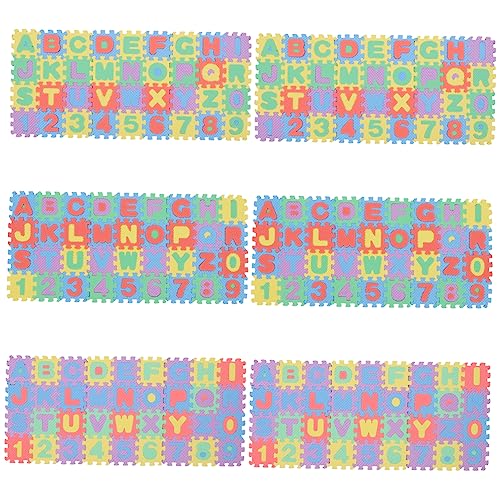 Milisten 6Sätze Babybodenmatte Puzzle Bodenmatte Verriegelungsmatten Für Kleinkinder Krabbelmatte Spielteppich Teile Vielseitige Spielmatte von Milisten
