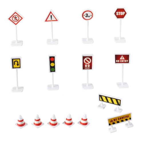 Milisten 6Sätze Teiliges Verkehrszeichen Modellset für Straßensimulation Simulierte Barrikaden und Signallichter für Kreative Spielszene und Verkehrserziehung Milisten 6Sätze Teiliges Verkehrszeichen Modellset für Straßensimulation Simulierte Barrikaden und Signallichter für Kreative Spielszene und Verkehrserziehung von Milisten