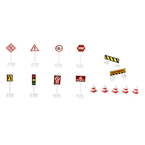 Milisten 6Sätze Verkehrszeichen Modellspielzeug für Pädagogisches Simulation für Verkehrsbildung und Szenenspiele für Kreative Lernspiele von Milisten