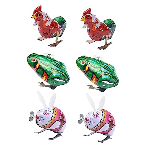 Milisten 6Stücke Aufziehspielzeug Tiermodelle Vintage für Cartoon Ornamente mit Frosch Hähnchen und Kaninchen Lustiges Sicheres und Langlebiges Kinderspielzeug Milisten 6Stücke Aufziehspielzeug Tiermodelle Vintage für Cartoon Ornamente mit Frosch Hähnchen und Kaninchen Lustiges Sicheres und Langlebiges Kinderspielzeug von Milisten