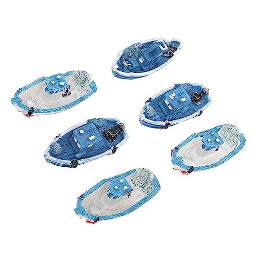 Milisten 6Stücke Fischerboote Einzigartige Dekoobjekte Für Mediterrane Tischdekoration Bootsmodell Handwerk Für Mini Accessoires Zufällige Designs von Milisten