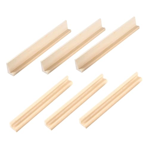 Milisten 6Stücke Holz Domino Halter Wiederverwendbare Multifunktions Domino Tabletts für DIY für Alphabetkarten und Kreative Bastelprojekte von Milisten