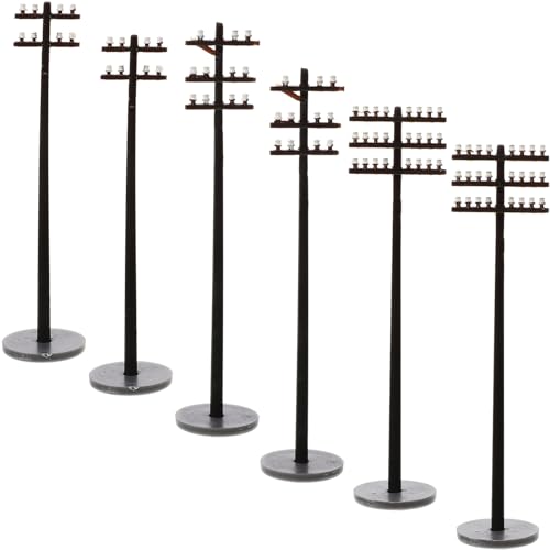 Milisten 6Stücke Mini Telegrafenmasten Aus Mikrolandschaftsdekoration Für Modelleisenbahnen Und DIY Projekte Für Kreative Sandtisch Szenen Und Stressabbauendes Basteln Milisten 6Stücke Mini Telegrafenmasten Aus Mikrolandschaftsdekoration Für Modelleisenbahnen Und DIY Projekte Für Kreative Sandtisch Szenen Und Stressabbauendes Basteln von Milisten