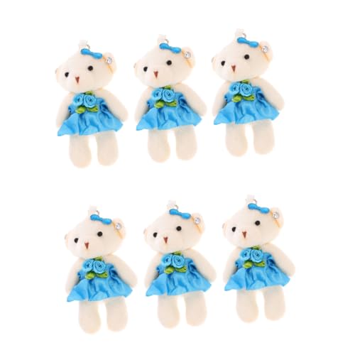Milisten 6Stücke Plüsch Spielzeuge Für Schlüsselanhänger Und Taschen Hochzeitsdeko Süße Cartoon Bärenpuppen Als Hochzeitsgeschenk Oder Party Deko von Milisten