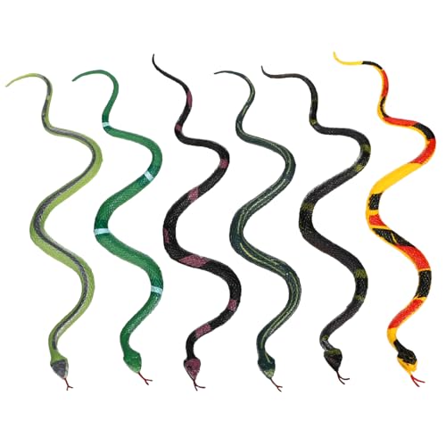 Milisten 6Stücke Realistische Schlangen Figuren Flexible Schlangendekorationen aus Langlebigem für Streiche Halloween Partys für Reptilienliebhaber Milisten 6Stücke Realistische Schlangen Figuren Flexible Schlangendekorationen aus Langlebigem für Streiche Halloween Partys für Reptilienliebhaber von Milisten