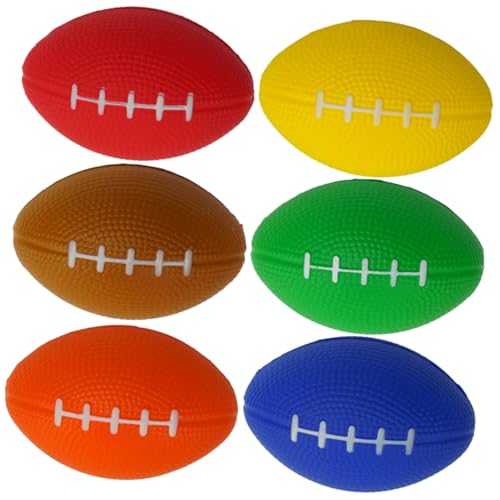 Milisten 6Stücke Stress Rugby PU Schaumstoffbälle Farben Entzückende Fußball Spielzeuge Für Stressabbau Und Freizeitspaß Milisten 6Stücke Stress Rugby PU Schaumstoffbälle Farben Entzückende Fußball Spielzeuge Für Stressabbau Und Freizeitspaß von Milisten