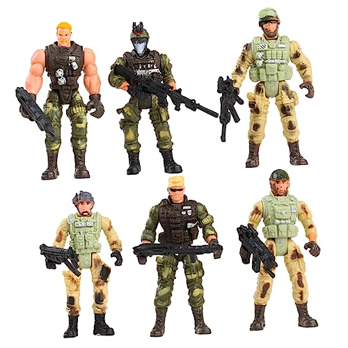 Milisten 6Stücke Teiliges Flexible Soldatenfiguren aus Hochwertigem Militärspielzeug für Kreative Rollenspiele und Interaktive Partys von Milisten
