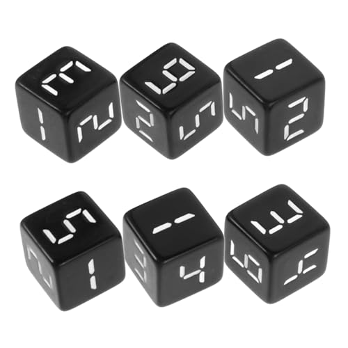 Milisten 6Stücke Teiliges Harz Würfelset Schwarze Zahlenwürfel für Brettspiele Rollenspiele und Unterricht für Elegante Spielabende und Mathematik Lernen Milisten 6Stücke Teiliges Harz Würfelset Schwarze Zahlenwürfel für Brettspiele Rollenspiele und Unterricht für Elegante Spielabende und Mathematik Lernen von Milisten