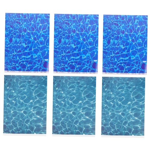 Milisten 6pcs Ripple Gussblätter Aufkleber DIY Realistic Water Ripple Hintergrund Im Freien Mikrolandschaft Aufkleber Für Architekturmodelle Sand Tisch Miniature Flussfahrzeughandwerk von Milisten