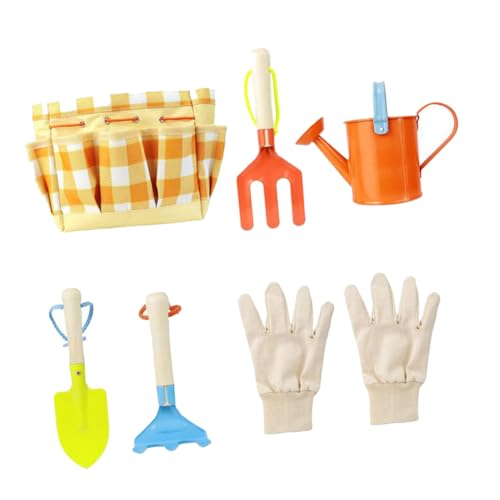 Milisten 7 Stück für Gartengeräte Kindergartenhandschuhe Werkzeug Gartenbedarf Kinderspielzeug Schaufel gartenspielzeug kit von Milisten