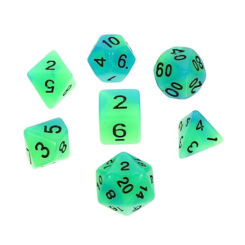 Milisten 7 Stück polyedrische Würfel unregelmäßige Spielwürfel Würfel für Rollenspiele Gaming-Würfel-Requisiten leuchtende Würfel lustige Würfelspiel-Requisiten Harz Blue Milisten 7 Stück polyedrische Würfel unregelmäßige Spielwürfel Würfel für Rollenspiele Gaming-Würfel-Requisiten leuchtende Würfel lustige Würfelspiel-Requisiten Harz Blue von Milisten