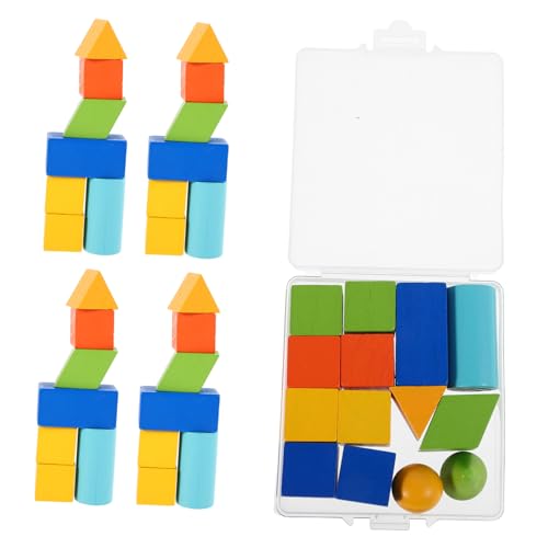 Milisten 70 Stück Geometrisches Modell Hölzerner Geometrischer Feststoff Geometrische Formpaarung des Brettspiels Lehrmittel Für Geometrie Geometrische Körper Für Den Unterricht Holz von Milisten