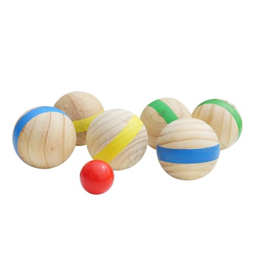 Milisten 7St Bodenkugel für kinderspielzeug Outdoor Toys Sport outdor Boccia im französischen Stil Kindersportbälle Boccia-Bälle Boccia im Freien Holz Milisten 7St Bodenkugel für kinderspielzeug Outdoor Toys Sport outdor Boccia im französischen Stil Kindersportbälle Boccia-Bälle Boccia im Freien Holz von Milisten