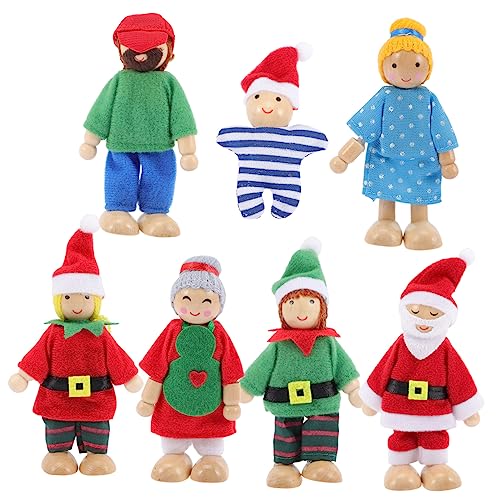 Milisten 7Stücke Teiliges Hölzernes Familienpuppen Bewegliche Mini Puppen Für Kreatives Rollenspiel Für Zu Weihnachten Oder Geburtstagen Milisten 7Stücke Teiliges Hölzernes Familienpuppen Bewegliche Mini Puppen Für Kreatives Rollenspiel Für Zu Weihnachten Oder Geburtstagen von Milisten