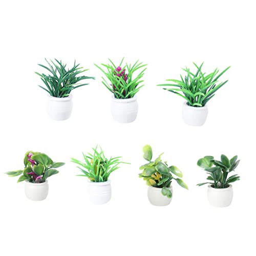 Milisten 7Stücke Teiliges Miniatur Blumentöpfe Künstliche Pflanzen für Kreative Dekoration Mini Bonsai Modelle für Puppenhaus und Mini Milisten 7Stücke Teiliges Miniatur Blumentöpfe Künstliche Pflanzen für Kreative Dekoration Mini Bonsai Modelle für Puppenhaus und Mini von Milisten