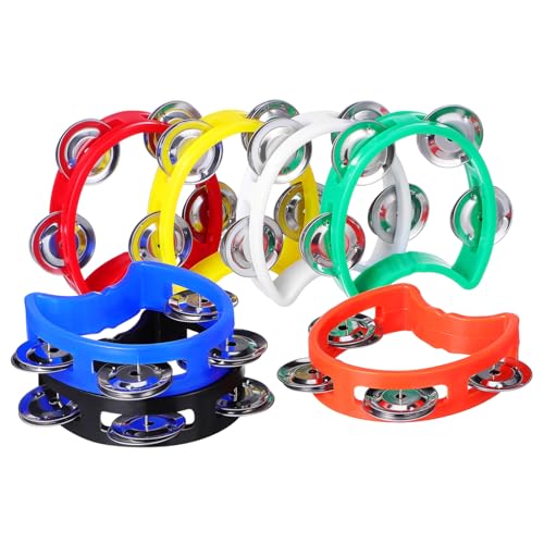 Milisten 7Stücke Teiliges Tambourin Handheld Percussion Instrument mit Glöckchen Schlagzeugset für Farben Milisten 7Stücke Teiliges Tambourin Handheld Percussion Instrument mit Glöckchen Schlagzeugset für Farben von Milisten