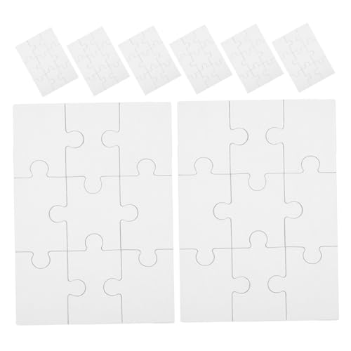 Milisten 8 Blatt Blank Sublimation Jigsaw Puzzle Teiliges Holzset Rechteckige Wärmeübertragungs Puzzleteile DIY Bastelspielzeug für Gestaltung und Kreativprojekte von Milisten