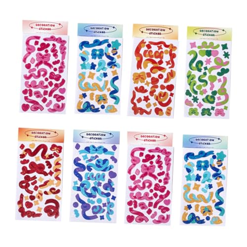 Milisten 8 Blatt Foto dekorative Aufkleber Journaling-Zubehör Blumenaufkleber dekorative Fotoabziehbilder Selbstklebende Scrapbooking-Aufkleber Bastelaufkleber PVC Zufällige Farbe Milisten 8 Blatt Foto dekorative Aufkleber Journaling-Zubehör Blumenaufkleber dekorative Fotoabziehbilder Selbstklebende Scrapbooking-Aufkleber Bastelaufkleber PVC Zufällige Farbe von Milisten
