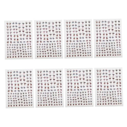 Milisten 8 Blatt Selbstklebende Augen Dekorationen für Puppen und Bastelarbeiten Vielseitige Aufkleber für Harz Milisten 8 Blatt Selbstklebende Augen Dekorationen für Puppen und Bastelarbeiten Vielseitige Aufkleber für Harz von Milisten