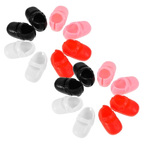 Milisten 8 Paare Simulationspuppenschuhe kleine Puppenschuhe Schuhe für Puppen Simulationsschuhmodelle kleine Schuhe zum Basteln Spielzeugschuhe Miniaturschuh Plastik von Milisten