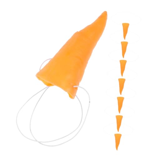 Milisten 8 Stück Karottennase Kostüm Zubehör für Schneemann Karottennase für Halloween Weihnachtsfeier und Karneval Langlebige Vinyl Nase für Clown und Hexenverkleidung von Milisten