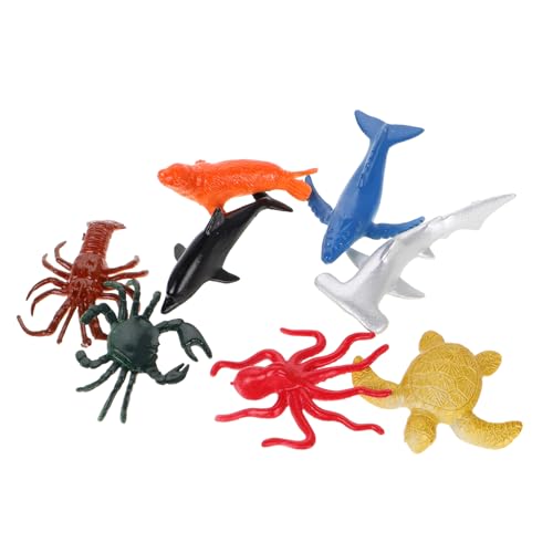 Milisten 8 Stück Meerestiermodelle Kleine Meerestierfiguren Mini Tierfiguren Mini Meerestiere Spielzeugtiere Meerestieraufkleber Meerestierspielzeug Meerestierfiguren von Milisten