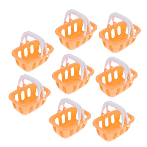 Milisten 8 Stück Mini Einkaufsbasket für Teiliges aus Hochwertigem Kunststoff für Kaufladen und Rollenspiel Leuchtendes Design Kleine Hände Stabil und Langlebig von Milisten