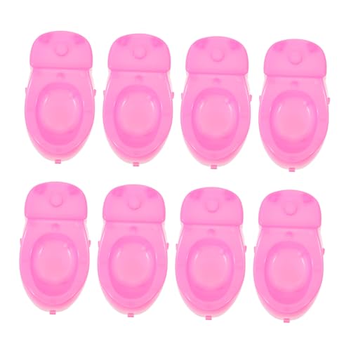 Milisten 8 Stück Puppentoilettenspielzeug Mini Toilettenschüssel Töpfchen Puppenhausmöbel Mini Schmuck Badezimmermöbel Miniaturtoilette Babypuppen Lätzchen Fitness Interaktives von Milisten