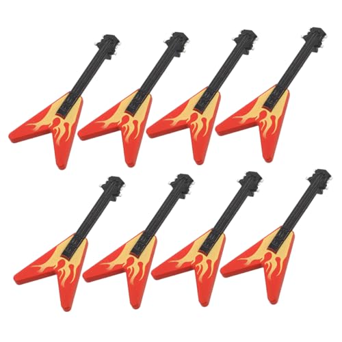Milisten 8 Stück Simuliertes Gitarrenmodell Miniatur-Gitarren- Mini -Figur Gitarrenmodell kleine Ornamente Puppenhaus-Miniaturinstrument winzige Spielsachen Rollenspielzubehör Plastik Milisten 8 Stück Simuliertes Gitarrenmodell Miniatur-Gitarren- Mini -Figur Gitarrenmodell kleine Ornamente Puppenhaus-Miniaturinstrument winzige Spielsachen Rollenspielzubehör Plastik von Milisten