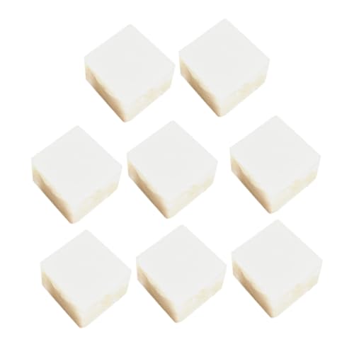 Milisten 8 Stück Simuliertes Tofu-Modell Simuliertes Essensdekor Tofu-würfel-Requisite Entzückender Tofu Künstliche Lebensmitteldekoration Imitiertes Tofu-Modell Weiß PVC von Milisten