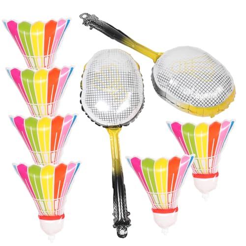 Milisten 8 Stück Teiliges Aluminium Badminton design mit Bunten Federball ballons und Gelben Schläger ballons Langlebige Partydekoration für Geburtstag Hochzeit Fest Milisten 8 Stück Teiliges Aluminium Badminton design mit Bunten Federball ballons und Gelben Schläger ballons Langlebige Partydekoration für Geburtstag Hochzeit Fest von Milisten