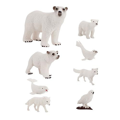 Milisten 8 Stück Teiliges Arctic Animal Modellspielzeug Robustem für Kinderzimmer Dekoration und Lernspielzeug von Milisten