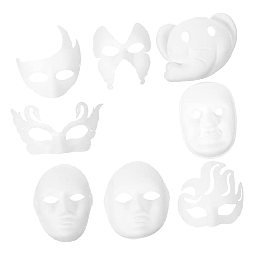 Milisten 8 Stück Teiliges DIY Masken aus Weißem Papier Leere Handbemalbare Masken für Karneval Maskerade Kinderbasteln Vielseitig Dekorierbar für Halloween und Kostümpartys Milisten 8 Stück Teiliges DIY Masken aus Weißem Papier Leere Handbemalbare Masken für Karneval Maskerade Kinderbasteln Vielseitig Dekorierbar für Halloween und Kostümpartys von Milisten