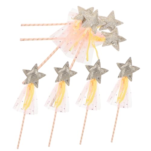 Milisten 8 Stück Teiliges Feenstab mit Glitzerstern Leichte Prinzessin Zauberstäbe für Mädchen für Rollenspiele Bühnenauftritte Geburtstagsfeiern und Party Kostüme von Milisten