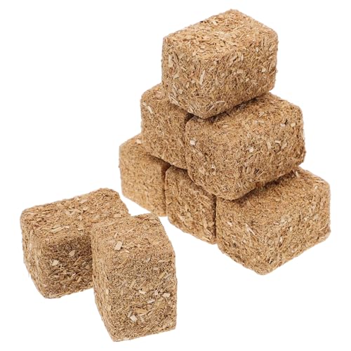 Milisten 8 Stück Teiliges Garten Heuhaufen Deko Naturgetreuer Holz Heustapel Miniatur Kleine Herbstliche Tisch Gartendekoration Kompakte Einfache Handhabung für Wohnzimmer von Milisten