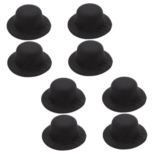 Milisten 8 Stück Teiliges Mini Hüte Schwarz Stabile Mini Hüte für DIY Bastelprojekte Miniatur Puppenhüte für Partydeko Vielseitige Kleine Zierkappen für Kreatives Gestalten von Milisten