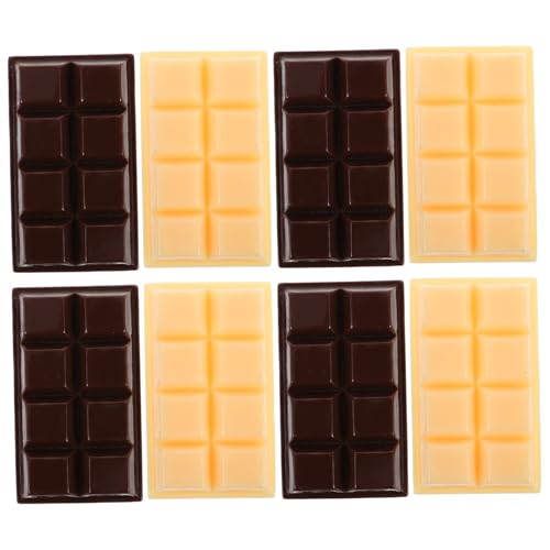 Milisten 8 Stück Teiliges Resin Schokoladen Deko Realistische Haltbare Pralinenmodelle in Braun und Weiß als Fotorequisite Party und Wohnungsdeko Leicht zu Reinigen und Farbecht von Milisten