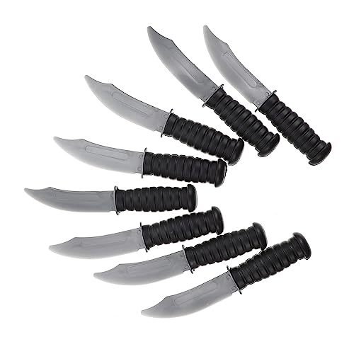 Milisten 8 Stück Teiliges Set Realistischer Spielzeugmesser Requisiten für Halloween Kostümpartys und Karneval Kunststoff Messer für Cosplay Dekoration Milisten 8 Stück Teiliges Set Realistischer Spielzeugmesser Requisiten für Halloween Kostümpartys und Karneval Kunststoff Messer für Cosplay Dekoration von Milisten