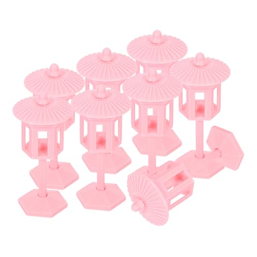 Milisten 8 Stück Teiliges Vintage Miniatur Stehlampen in Rosa Detailreiche Puppenhausbeleuchtung für Mädchen Stilvolle Puppenmöbel Dekoration Passgenaues Accessoire für Miniaturwelten von Milisten