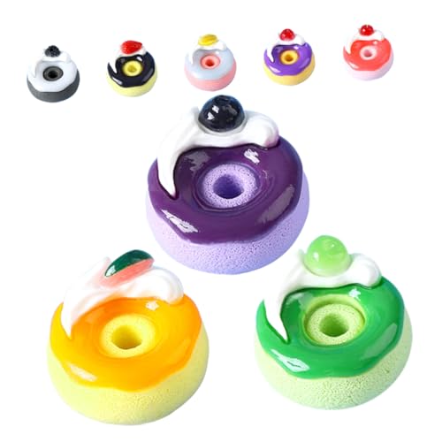 Milisten 8 Stücke Donut Charms Perle Donut Perle Puppenhaus Bäckerei Puppenhaus Lebensmittel Harz von Milisten
