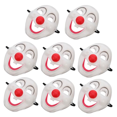 Milisten 8-teilige Halloween-Maske: Clown-Masken für Karnevalspartys für Erwachsene – PVC-Vollgesichts-Maskenball-Requisiten für Halloween, Karneval und Zirkusparty-Dekorationen Milisten 8-teilige Halloween-Maske: Clown-Masken für Karnevalspartys für Erwachsene – PVC-Vollgesichts-Maskenball-Requisiten für Halloween, Karneval und Zirkusparty-Dekorationen von Milisten