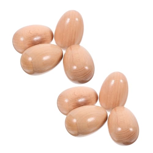 Milisten 8-teiliger Eierschüttler Aus Holz: Musikalische Maracas, Schlaginstrumente, DIY-bemalbarer Eierschüttler Für Osterpartys, Musik Im Klassenzimmer von Milisten