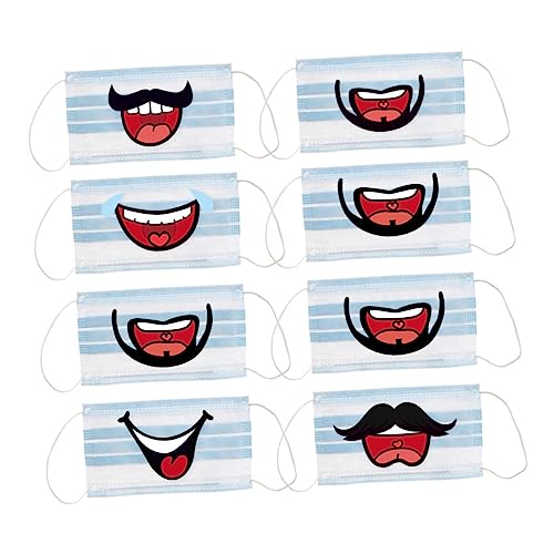 Milisten 8Packungen Lippenförmige Aufkleber für Gesichtsmasken Selbstklebende Abziehbilder zur Maskendekoration pro Packung Kreative Designs und Milisten 8Packungen Lippenförmige Aufkleber für Gesichtsmasken Selbstklebende Abziehbilder zur Maskendekoration pro Packung Kreative Designs und von Milisten