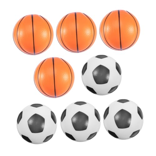 Milisten 8Stücke Sensorische Stressbälle PU Quetschspielzeug Fußball Und Basketball Design Für Druckabbau Für Erwachsene Fördert Und Spaß von Milisten