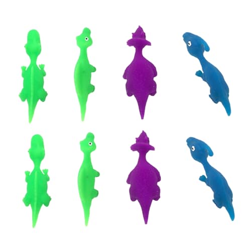Milisten 8Stücke Teiliges Dinosaurier Fingerspielzeug Lustiges Stretch für Zufällige Farben für Stressabbau und Spielspaß Partys und von Milisten