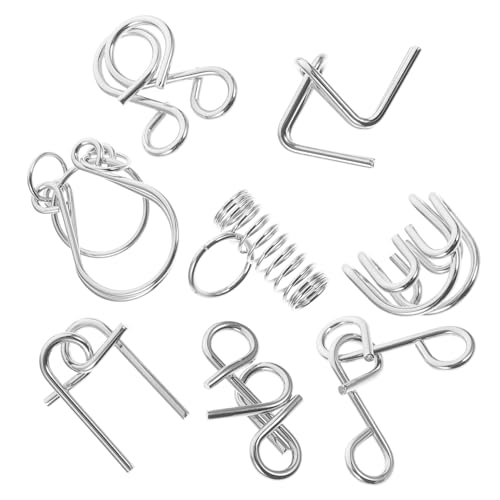 Milisten 8Stücke Teiliges Metal Puzzle Denksportaufgaben Für Und Rätsel Teaser Für Gehirntraining Konzentration von Milisten