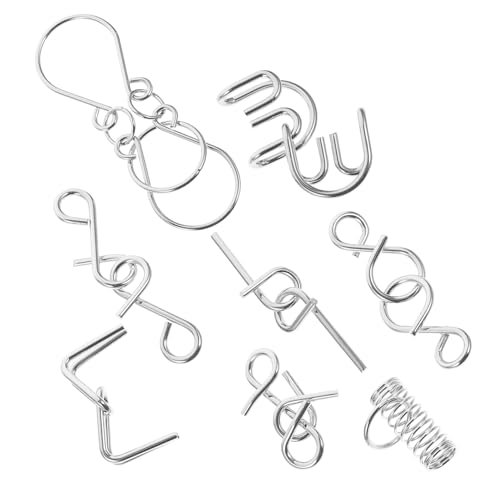 Milisten 8Stücke Teiliges Metall Rätselspielzeug für Puzzle Konzentration und Problemlösungsfähigkeiten aus Stabilem für Gehirntraining und Spielspaß Milisten 8Stücke Teiliges Metall Rätselspielzeug für Puzzle Konzentration und Problemlösungsfähigkeiten aus Stabilem für Gehirntraining und Spielspaß von Milisten