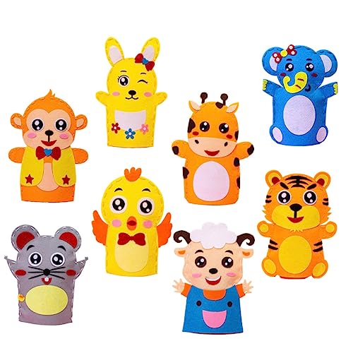 Milisten 8Stücke Teiliges Vlies Handpuppen DIY Kreative Cartoon Nähmaterialien für Frühe Entwicklung Süße Handgemachte Puppen Bastelspielzeug für Jungen Milisten 8Stücke Teiliges Vlies Handpuppen DIY Kreative Cartoon Nähmaterialien für Frühe Entwicklung Süße Handgemachte Puppen Bastelspielzeug für Jungen von Milisten