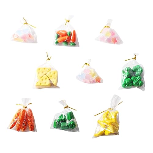 Milisten 9taschen Miniatur Lebensmittel Für Tüten Brot Und Süßigkeiten Für Kreative Spielwelten Und Mini- Detailgetreue Dekoration Für Dollhouse-Spielzeug von Milisten